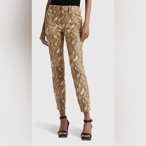 Lauren Ralph Lauren Snakeprint High-Rise Skinny Ankle Jeans